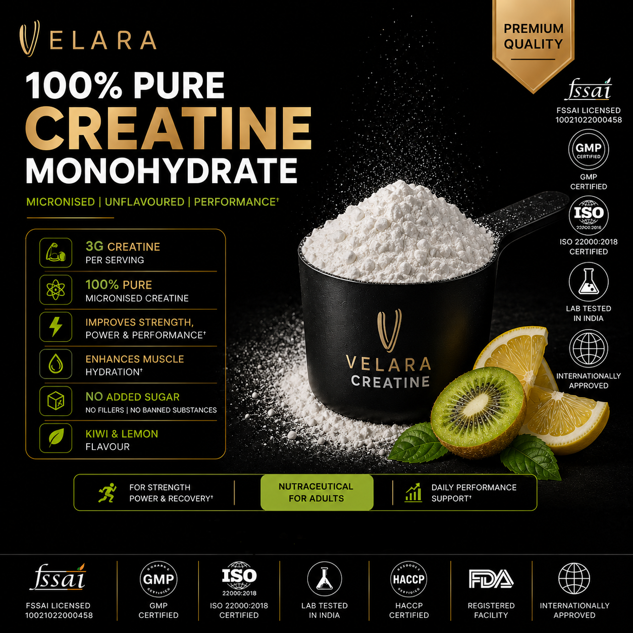 Creatine Combo pack- KIWI flavour