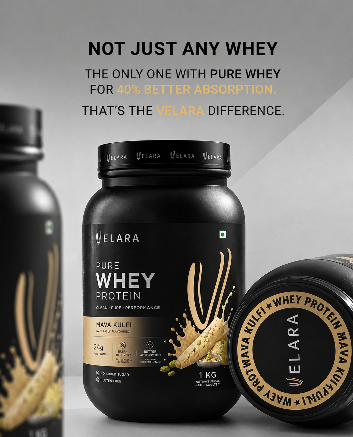 Whey protein- Mava Kulfi Flavor 1Kg