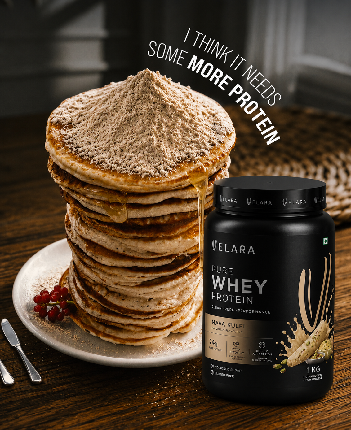Whey protein- Mava Kulfi Flavor 1Kg