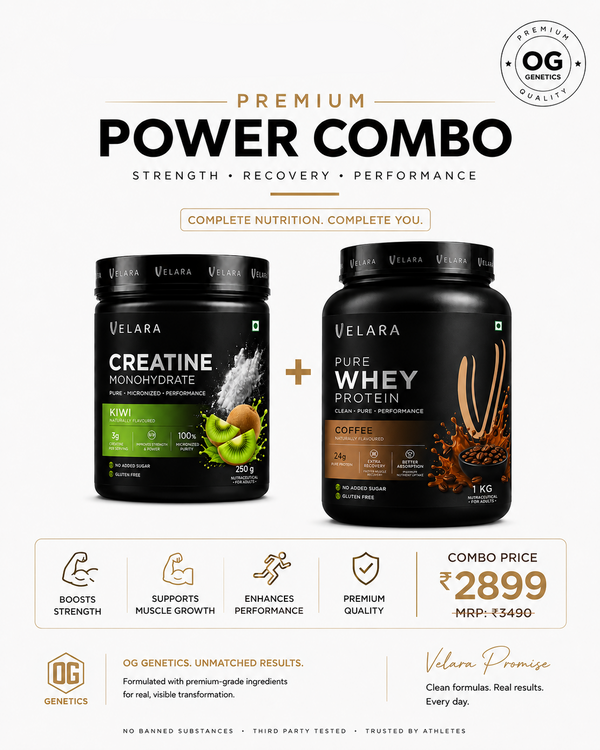 Power Combo - Whey Protein 1kg + 250gm Creatine