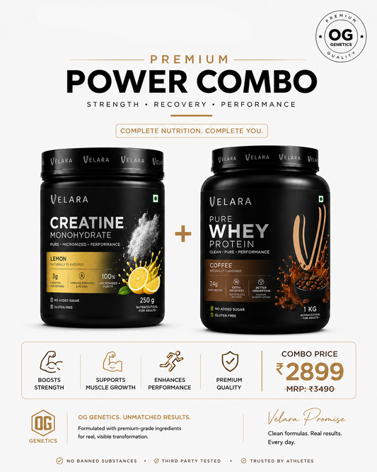 Power Combo: Creatine Lemon 250gm + Whey Protein 1kg Coffee