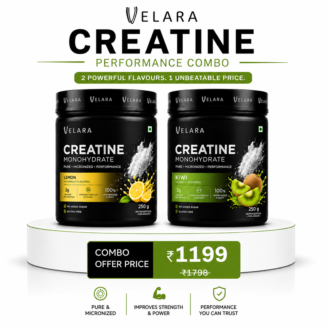 Creatine Combo at just ₹1,199- 250gm+250gm