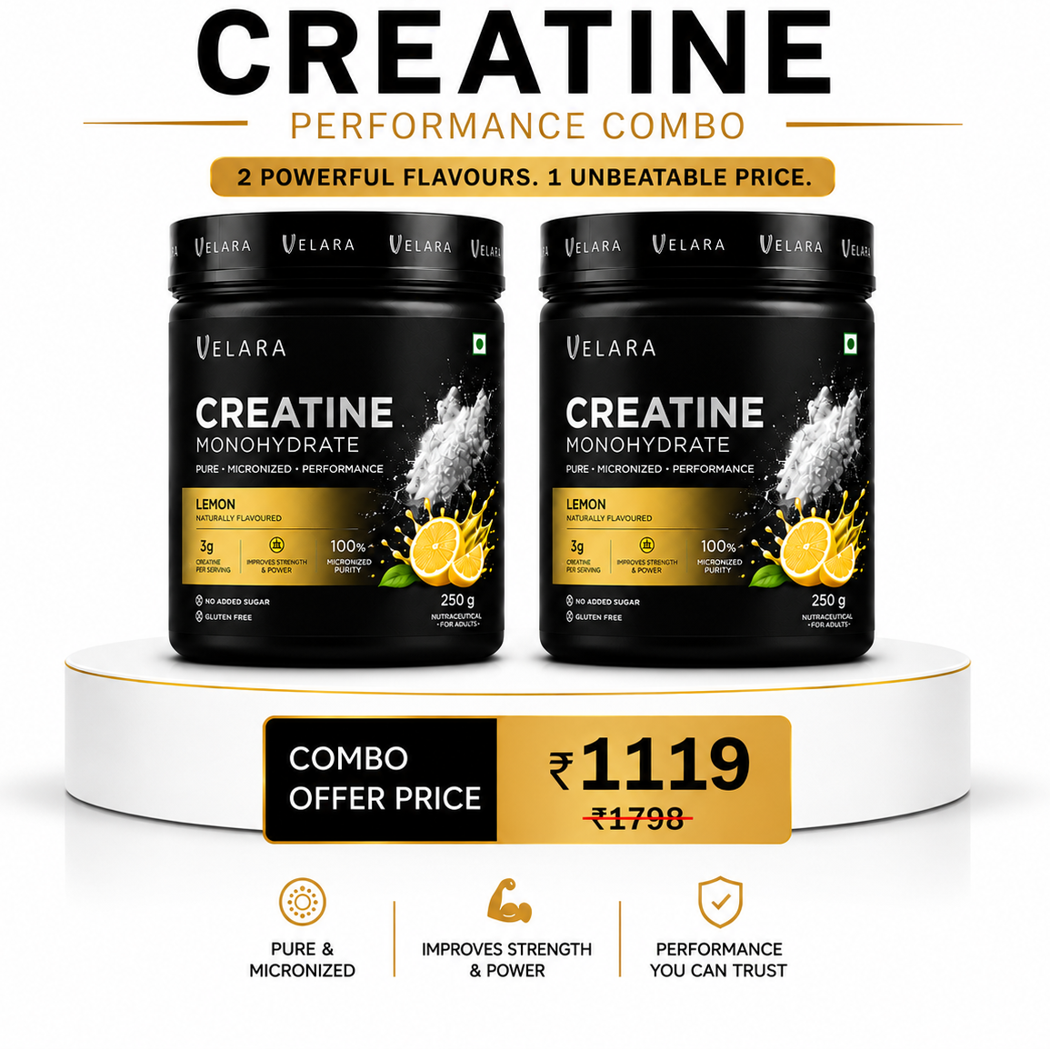 Creatine Combo pack-lemon flavor.